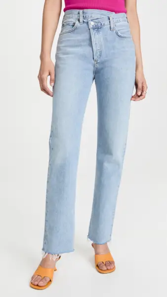Agolde + Crisscross Straight Legged Jeans
