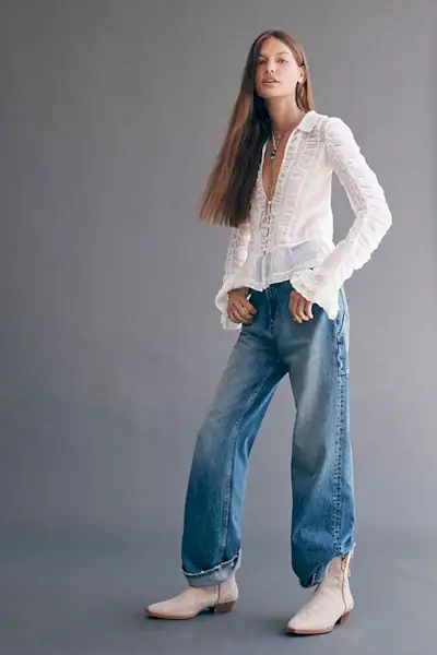 We the Free + Tinsley Baggy High-Rise Jeans