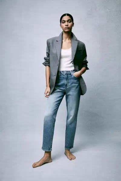 H&M + Mom Ultra High Ankle Jeans