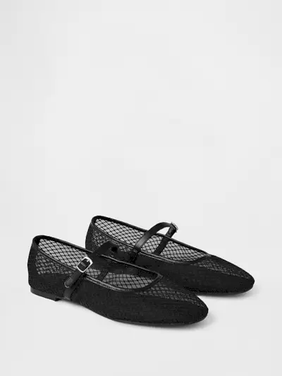 Mesh Mary Jane Flats