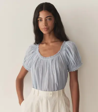 Frederica Top -- Icy Blue