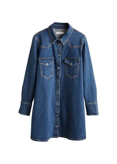 Mango + Denim Shirt Dress