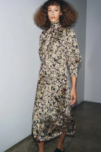 Zw Collection Floral Midi Dress