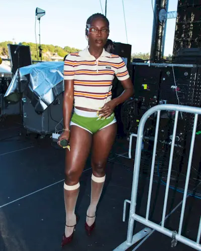 Doechii on the stage at Camp Flog Gnaw.