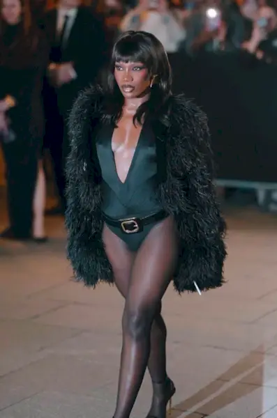 Doechii attending the Tom Ford show during Paris Fashion Week.