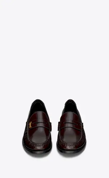 Le Loafer Penny Slippers in Glazed Leather