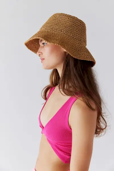 Urban Outfitters + Mae Straw Bucket Hat