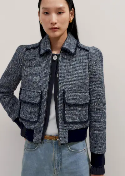 Tweed Bomber Jacket