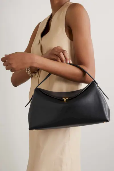 Toteme + T-Lock Leather Shoulder Bag