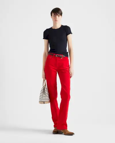 prada, Five-Pocket Corduroy Pants