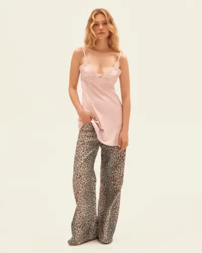 Alice K Leopard Denim Trousers