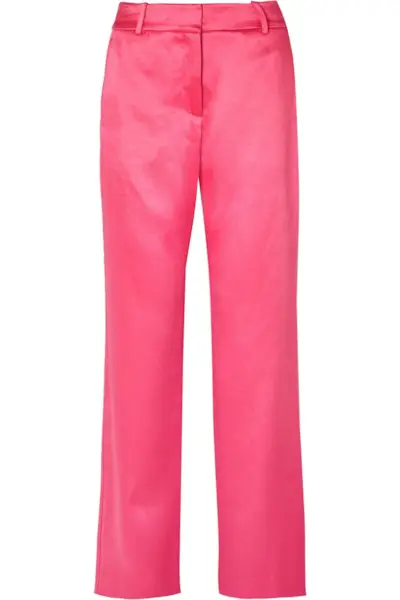 Sies Marjan + Tatum Satin Straight-Leg Pants