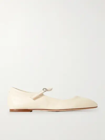 Uma Leather Mary Jane Ballet Flats