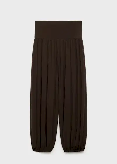 Balloon-Style Trousers With Elasticated Waist - Women | Mango United Kingdom