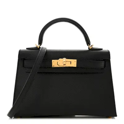 Hermes Epsom Mini Kelly Sellier 20 Black