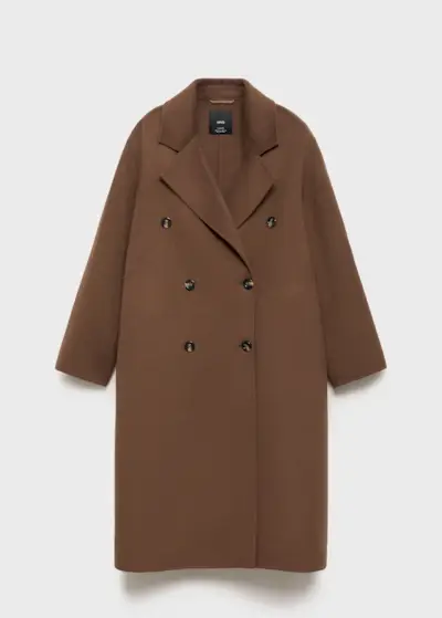 Double-Breasted Wool Coat - Women | Mango Usa