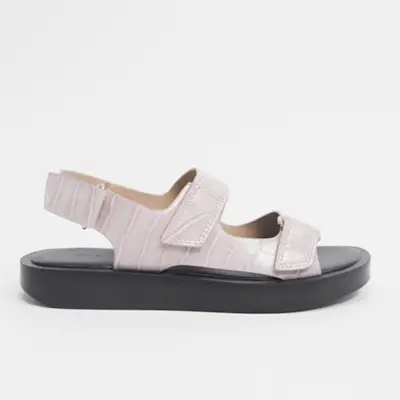 Mommy's Reviews + Axel Flatform Sandals in Lilac Croc