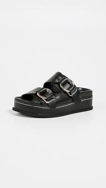 3.1 Phillip Lim + Freida Platform Buckle Slides
