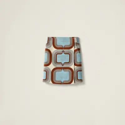 Printed Natté Skirt