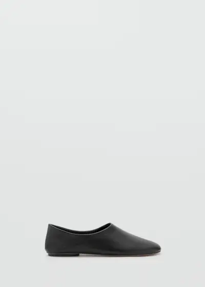 Leather Flat Shoes | Mango United Kingdom