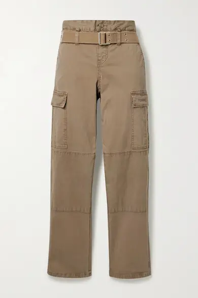 RTA + Sallinger Belted Cotton Blend Twill Straight-Leg Cargo Pants