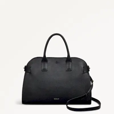 The Rathbone Leather Open Top Grab Bag in Black - 110285 - Black