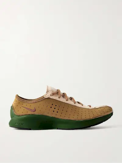 Air Superfly Perforated Nubuck and Suede Sneakers