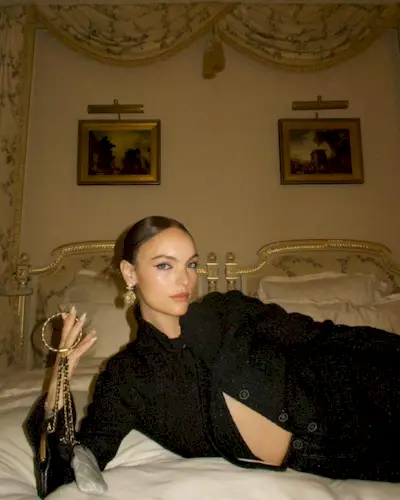 Abi Hoffman wearing an all-black outfit.