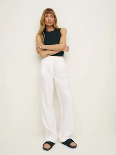Alex Linen Mid Rise Pant