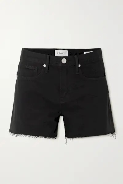 Le Brigette Frayed Denim Shorts