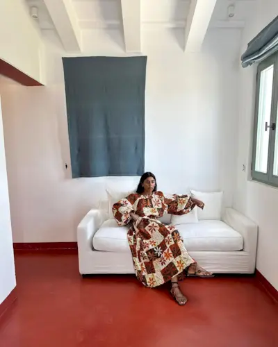 Floral patchwork dress