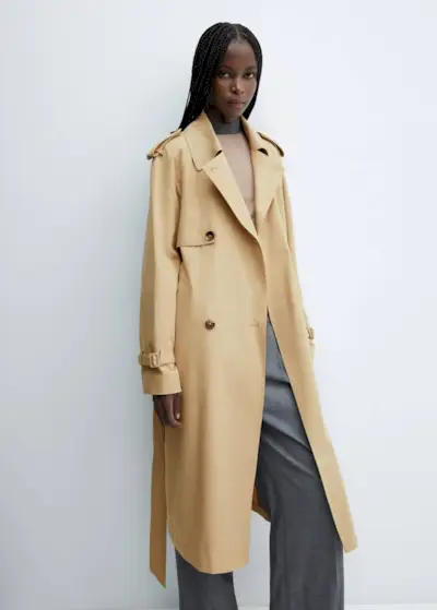 Mango + Belt Flowy Trench