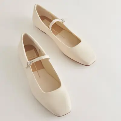 Dolce vita + Reyes Ballet Flats Ivory Leather