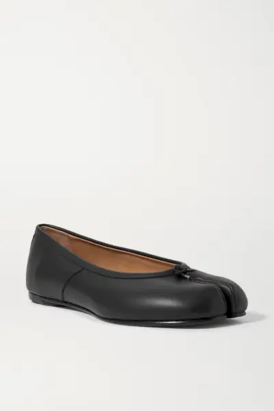 Maison Margiela + Tabi Split-Toe Leather Ballet Flats