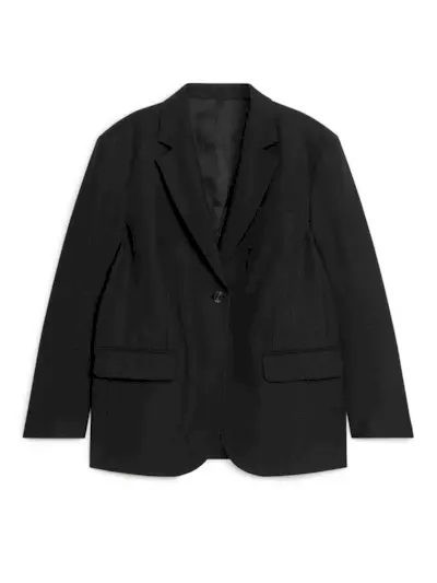 Arket + Oversized Wool Blend Twill Blazer