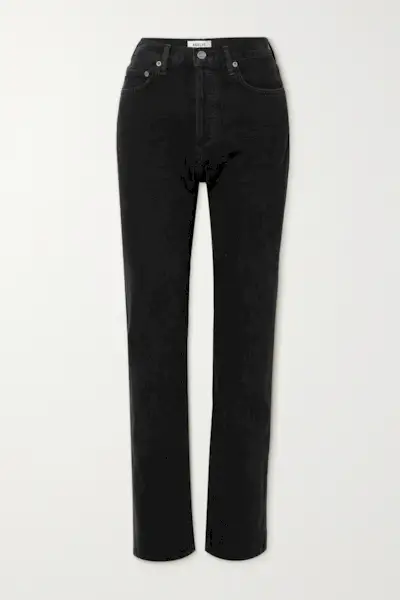 + Net Sustain '90s Pinch Waist Long High-Rise Straight-Leg Organic Jeans