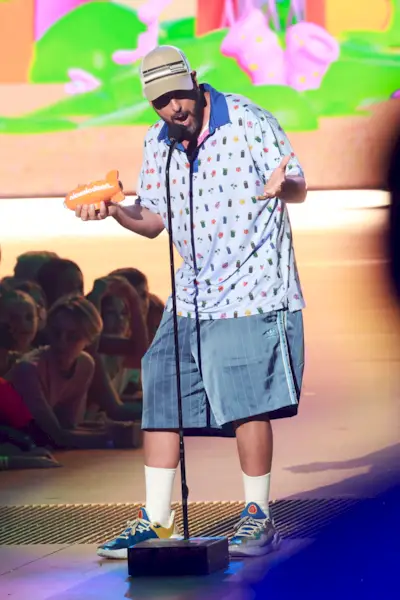 Adam Sandler on stage at the Nickelodeon Kids' Choice Awards.