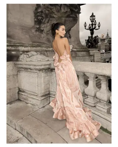 An image of @iziangus wearing a Zimmermann dress.