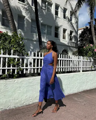 An image of @chrissyford wearing a Zimmermann dress.