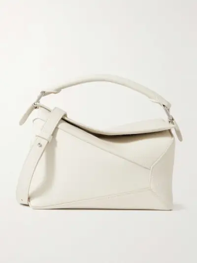 Puzzle Edge Small Textured-Leather Shoulder Bag