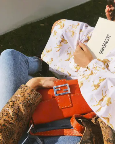 An image of @lucywilliams02 carrying one of the most popular designer handbags.