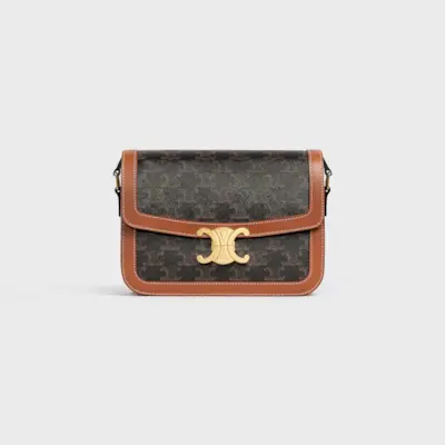 Classique Triomphe Bag in Triomphe Canvas and Calfskin