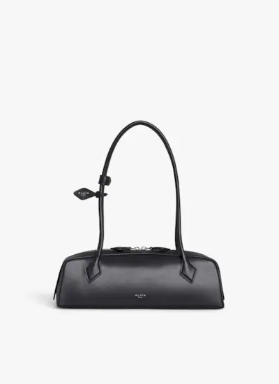 Black Le Teckel Medium Bag in Goatskin