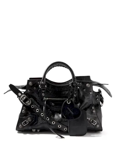Balenciaga + Neo Cagole City Grained-Leather Shoulder Bag