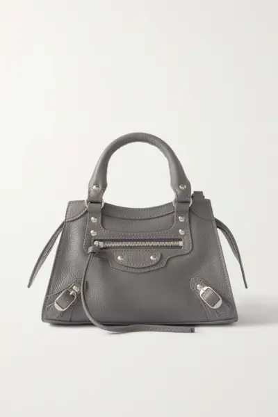Balenciaga + Neo Classic City Mini Textured-Leather Tote
