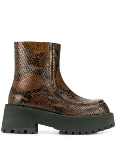 Marni + Chunky Python Boots