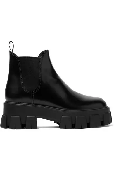 Prada + Leather Chelsea Boots