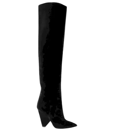 Saint Laurent + Niki Velvet Over-The-Knee Boots