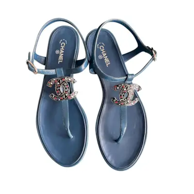 Chanel + Patent Leather Sandals