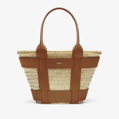 The Santorini | Natural Basket Tan Smooth | Demellier
